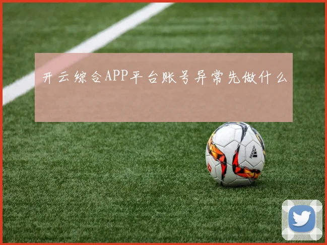 开云综合APP平台账号异常先做什么